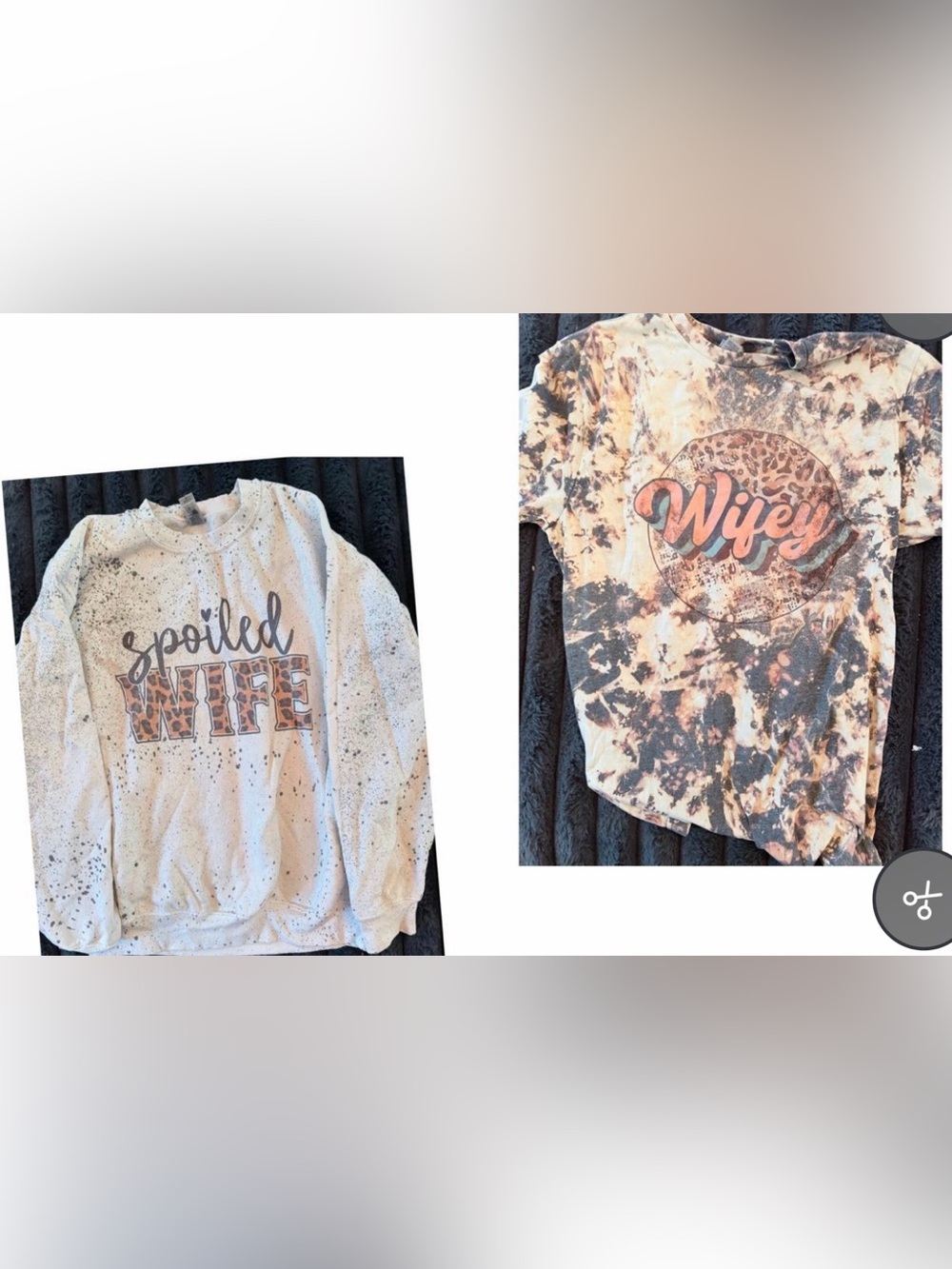 Tie-Dye Graphic Tee in Cream and Black